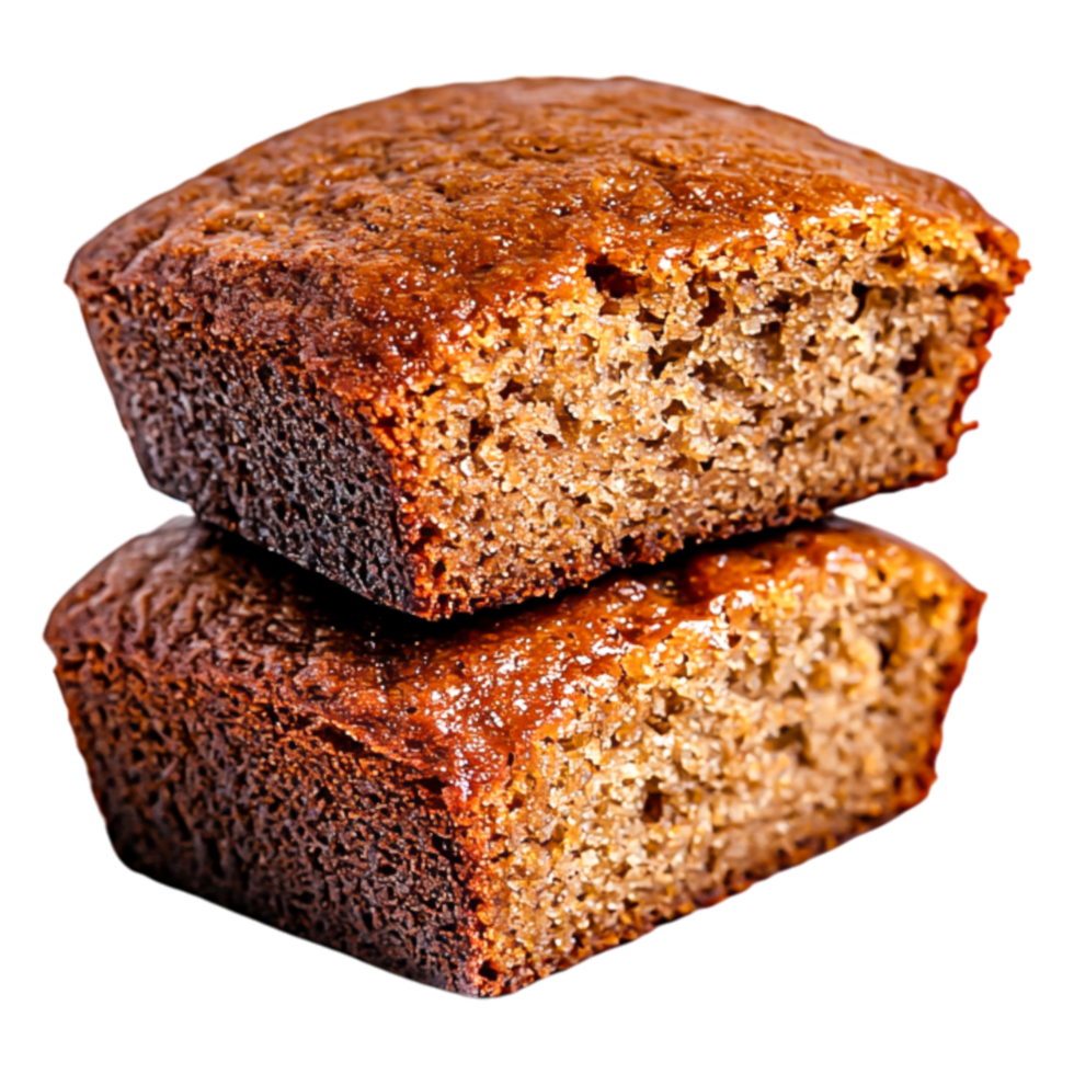 Freshly Baked Delicious Brown Bread Loaf Slices on png