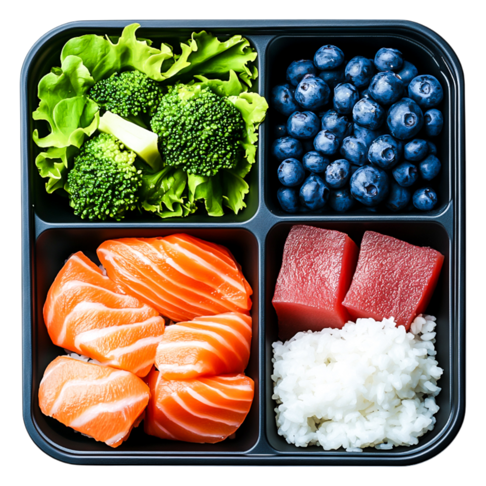 Fresh and Healthy Sushi Meal with Vegetables and Rice for Lunch png