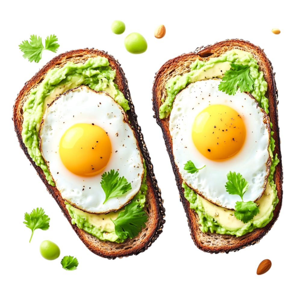 An Avocado Toast on Whole Grain Bread png