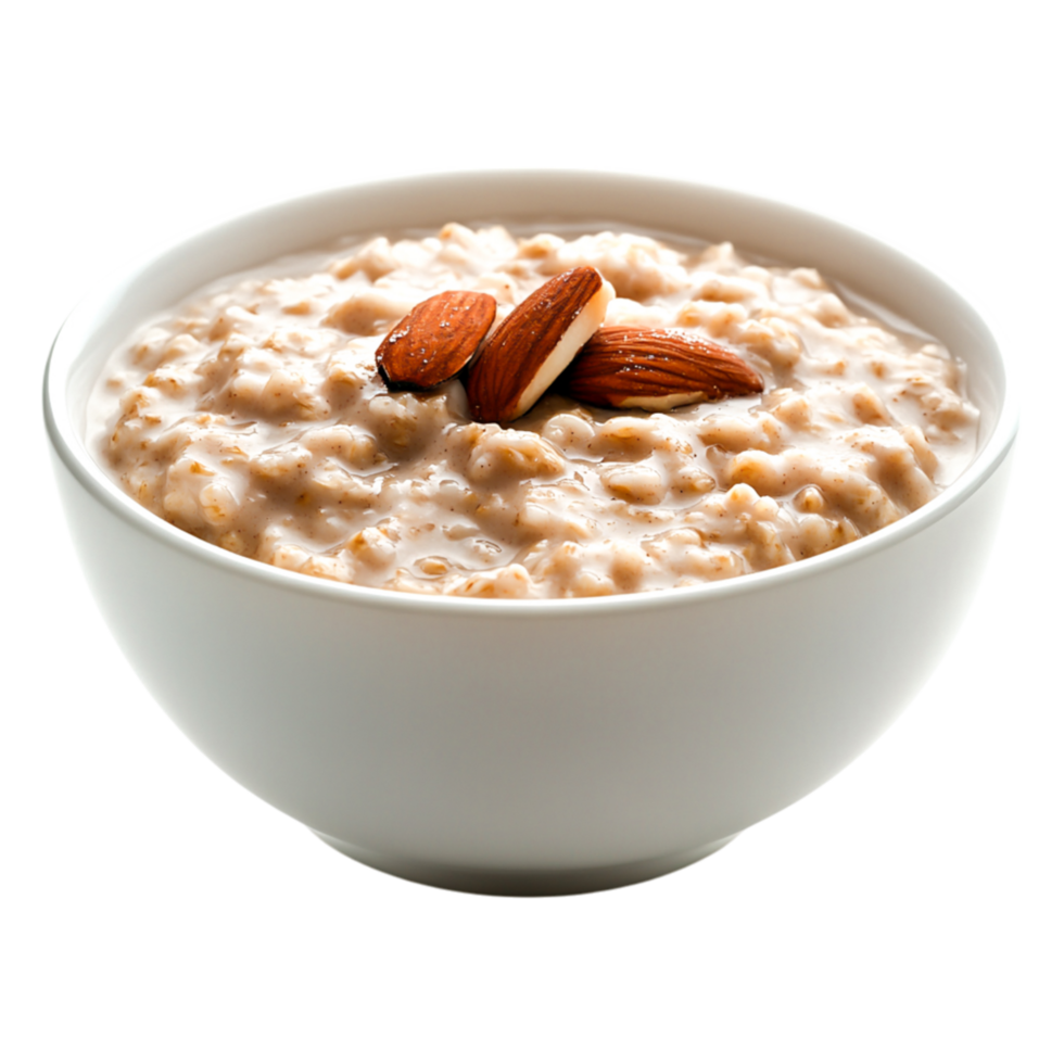 Creamy Oatmeal Bowl with Almonds png