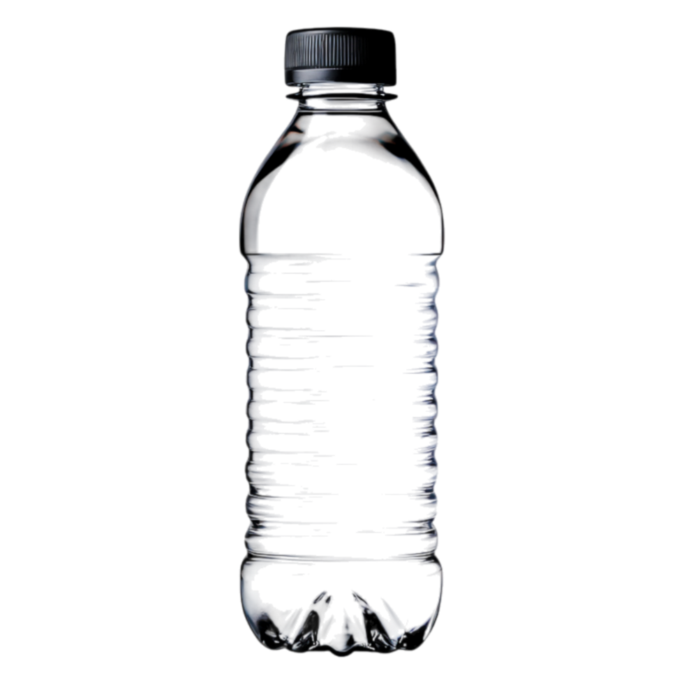 Clear Plastic Water Bottle on Dark Background for Beverage and Hydration Use png