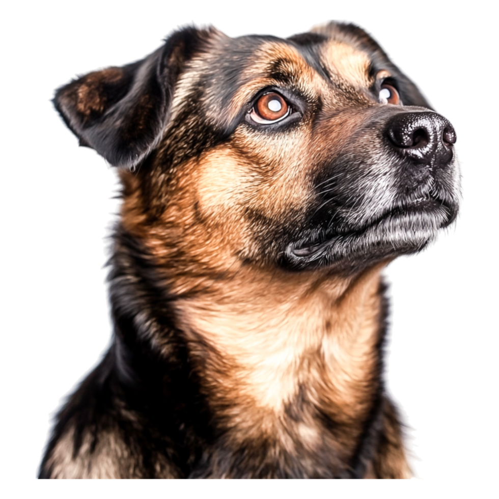 closeup Portrait of a Thoughtful Dog with Beautiful Brown Fur and Expressive Eyes png