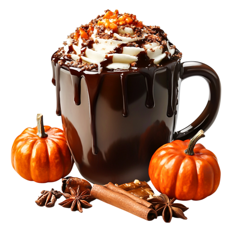 A Delicious Hot Chocolate with Whipped Cream png