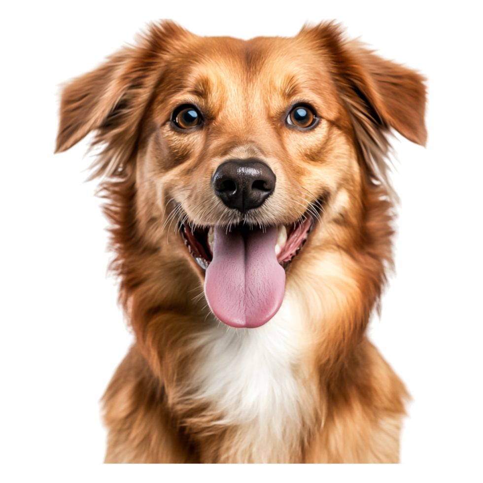 Happy Golden Retriever Dog with Joyful Expressind Bright Eyes png