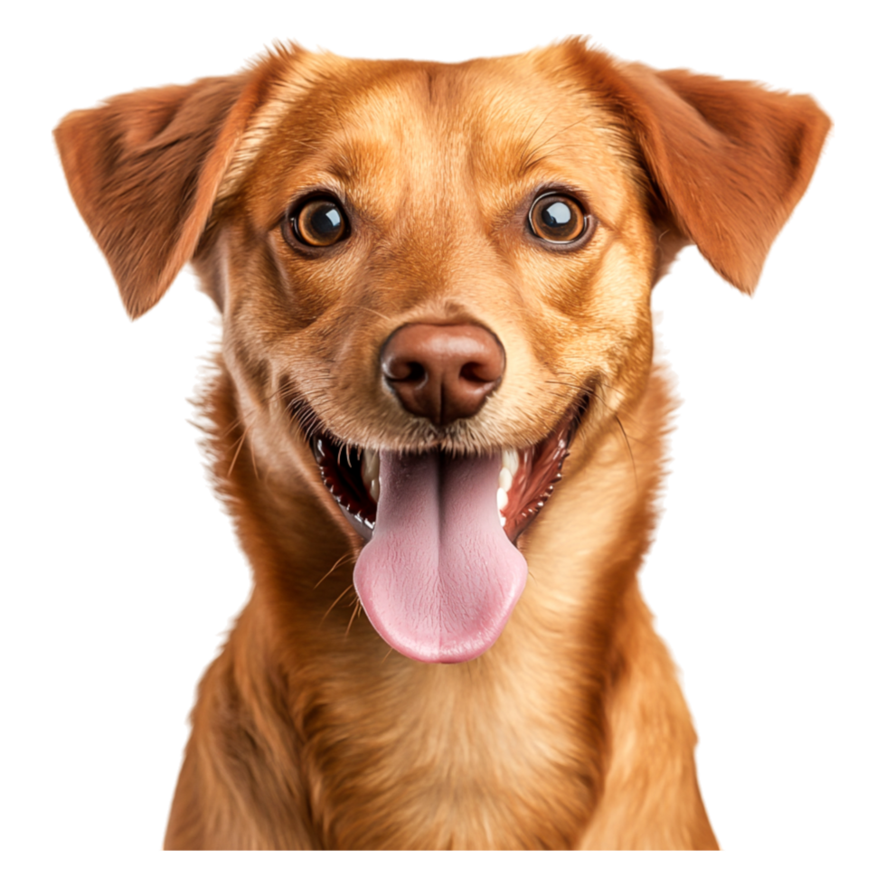 Happy Golden Dog Smiling with Joy in a Bright and Cheerful Setting png