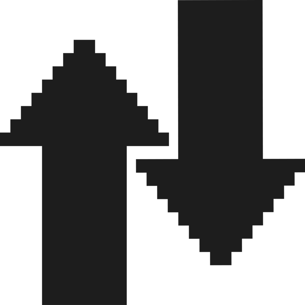 black pixelated arrows png