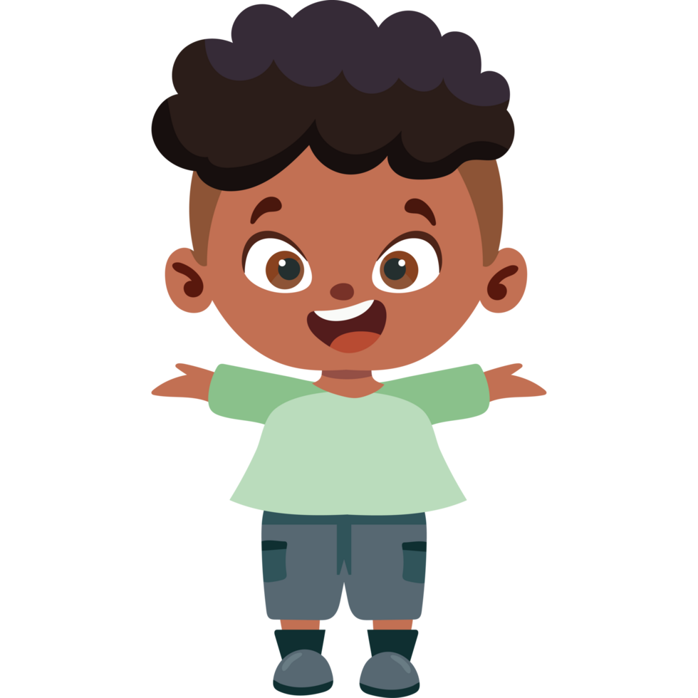 boy character wearing spring clothes png