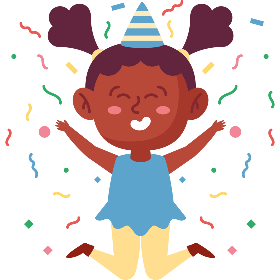 happy girl celebrating png