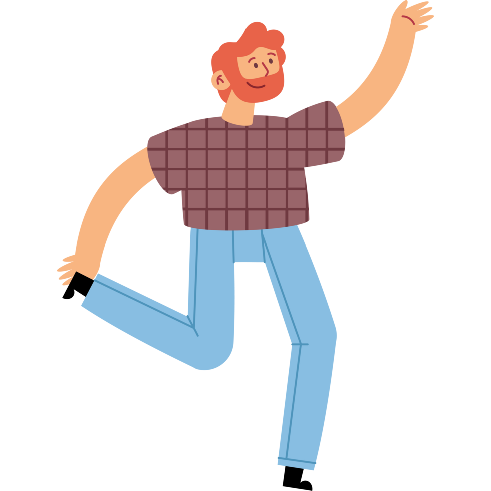 dancing man character isoalted png