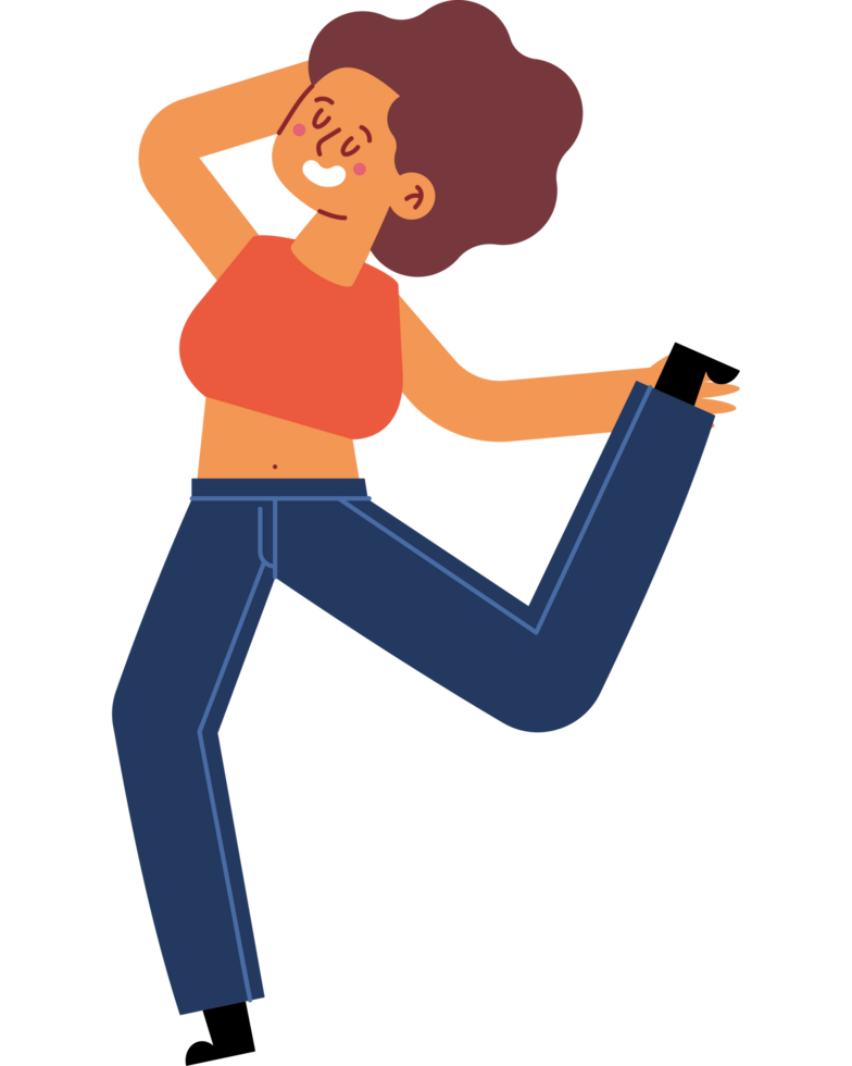 dancing cute woman png