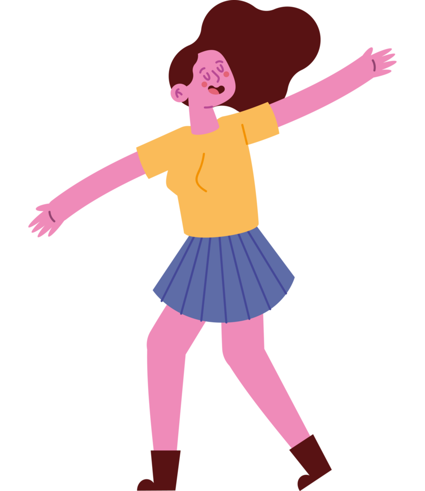 dancing smiling woman png