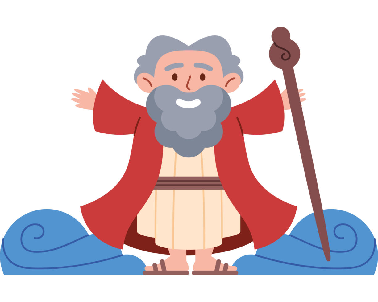 moses parting red sea png