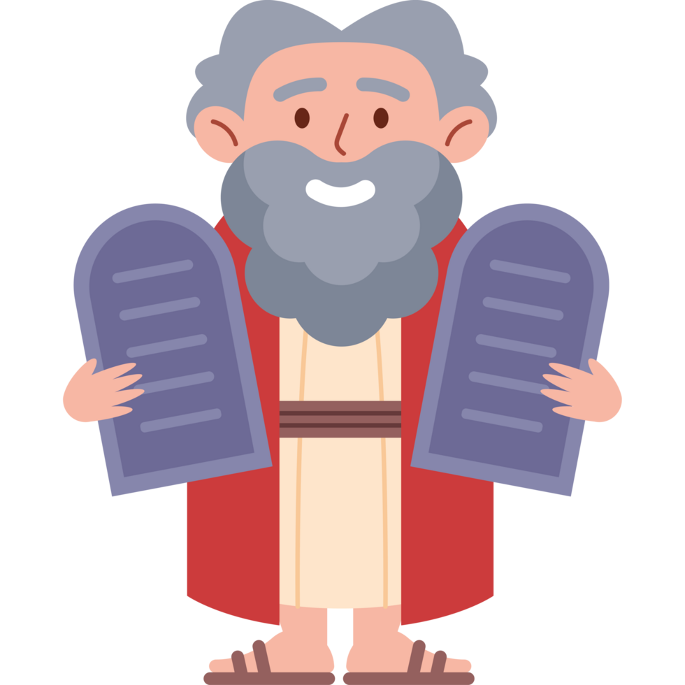 moses with ten commandments png