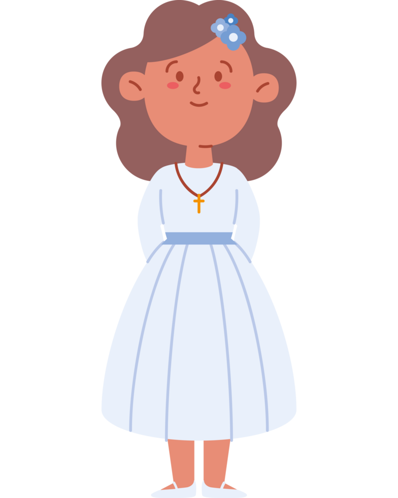 girl her first communion png