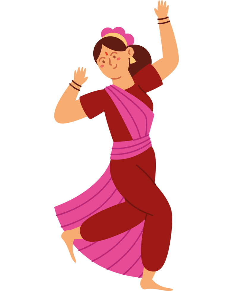 indian classical dancer bharatanatyam isolated png