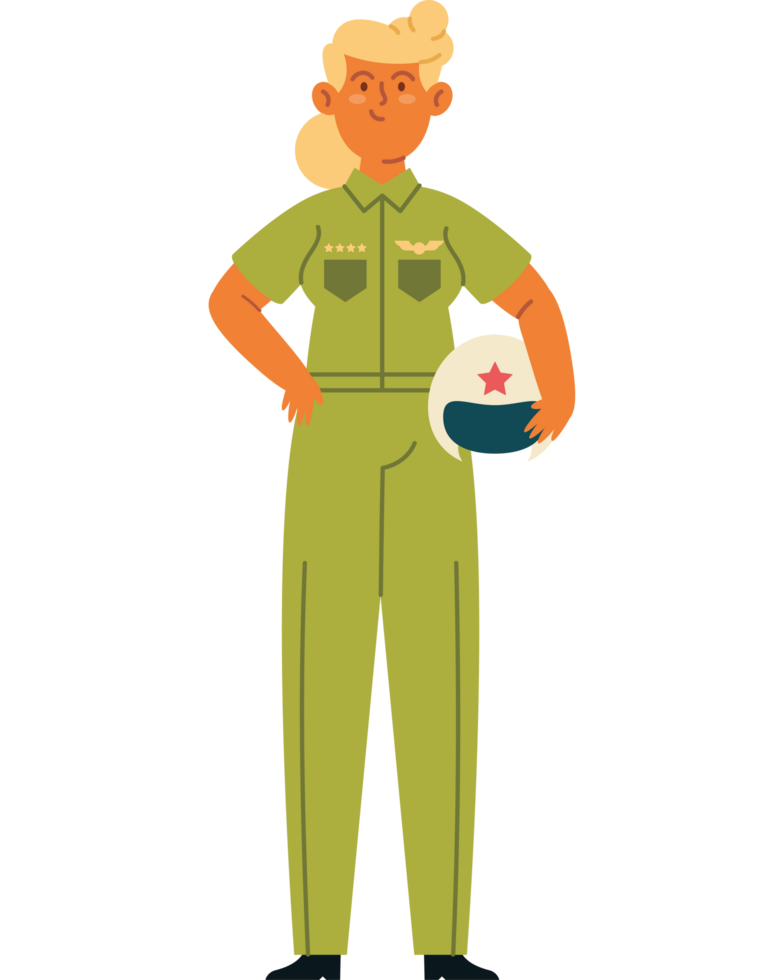 air force pilot woman png
