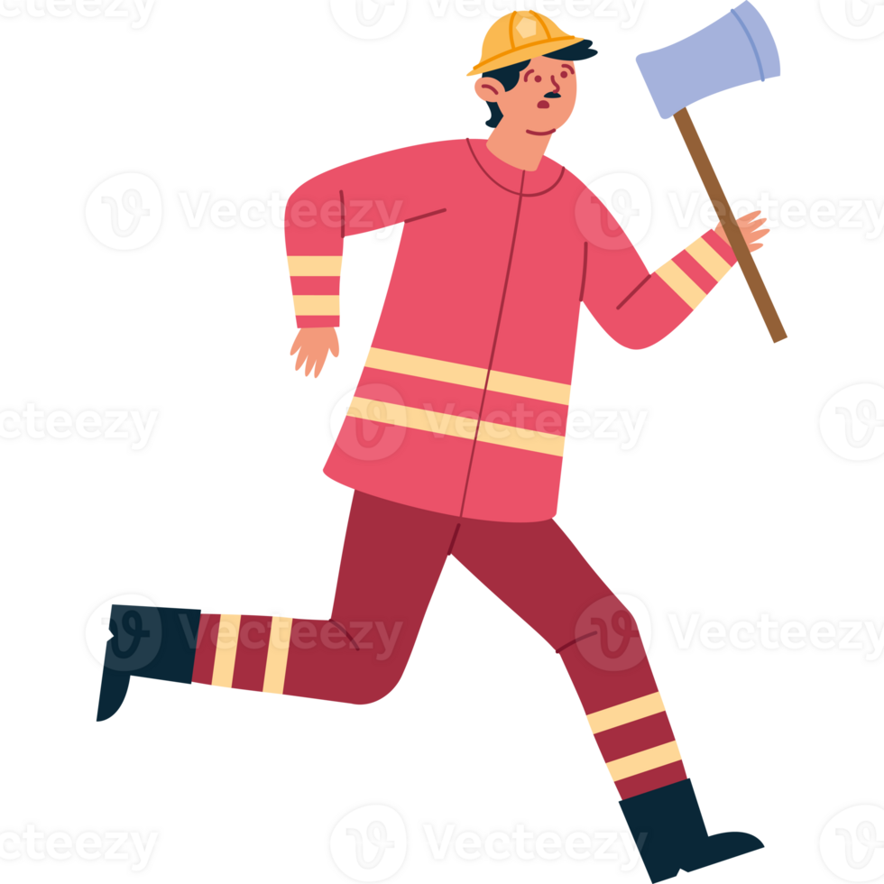 firefighter working with axe png