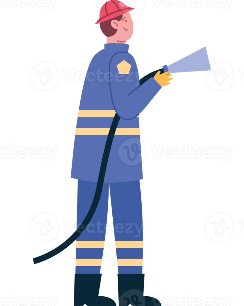 firefighter extinguishing fire png