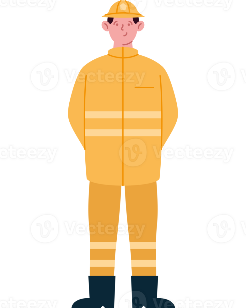 firefighter man character png