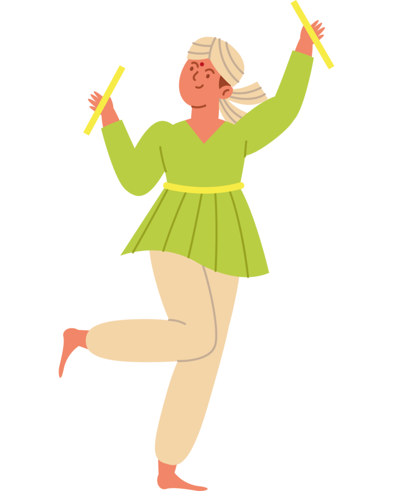 hindu dancer man with turban Design png