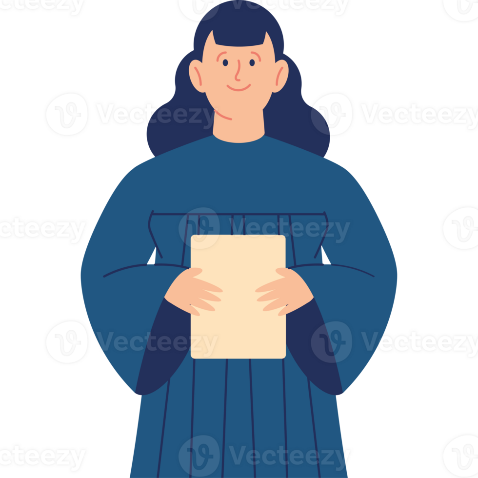 judge woman with document png