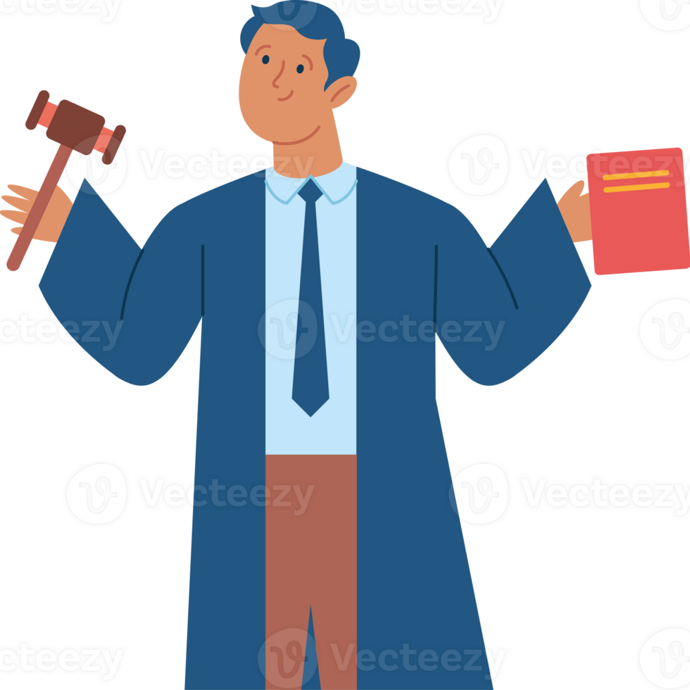 judge man with gavel and book png