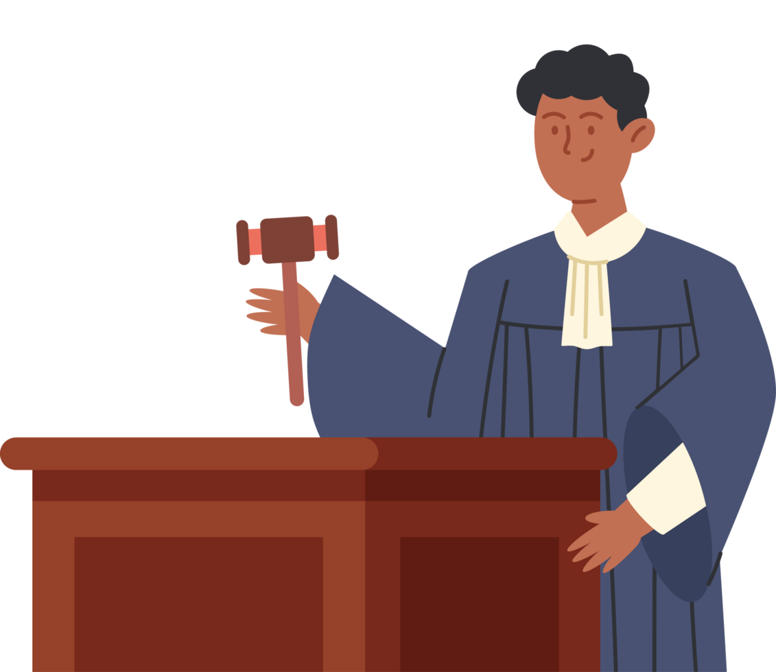 judge hitting with wooden gavel png
