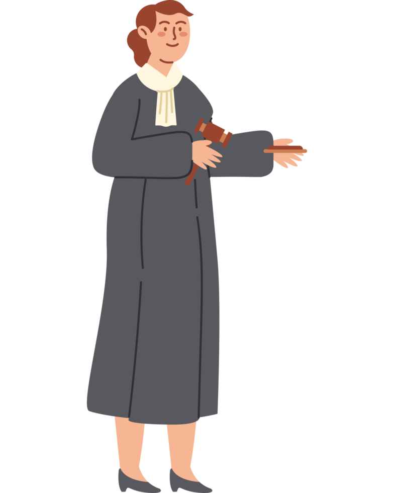 judge woman with gavel png