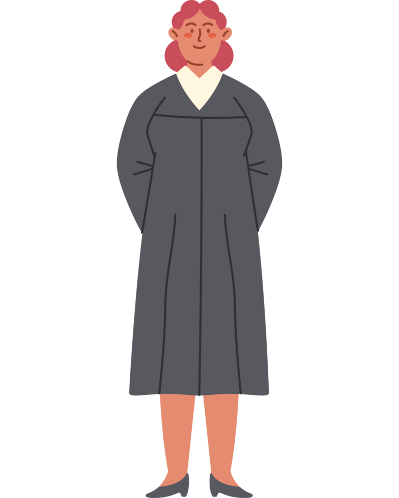 judge woman standing png