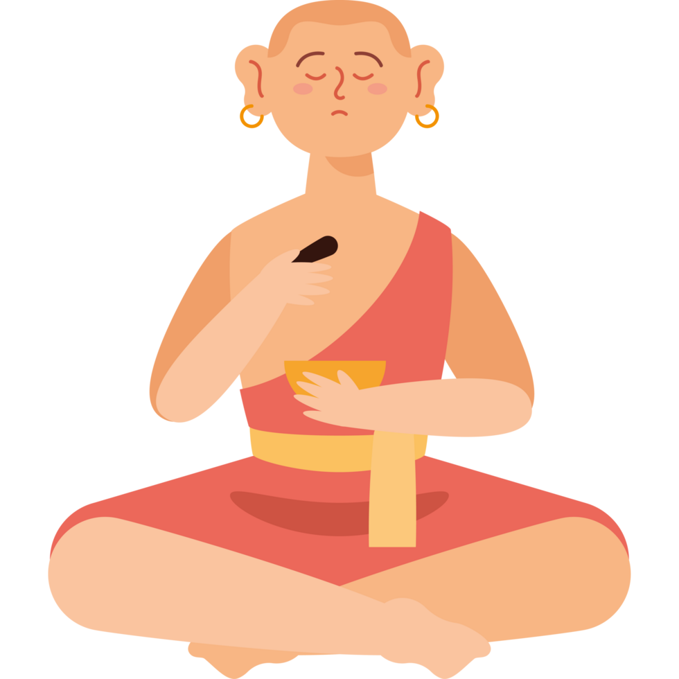 buddhism monk on the lotus position png