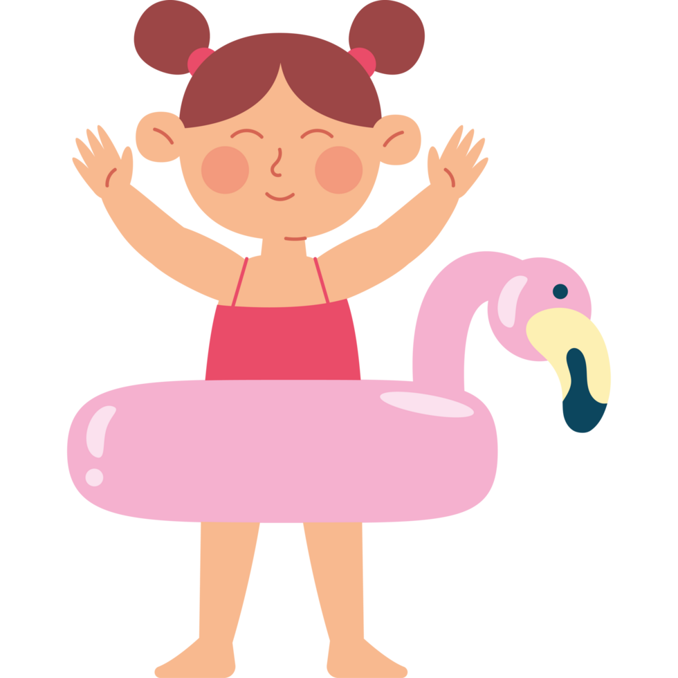 happy girl wearing summer clothes png