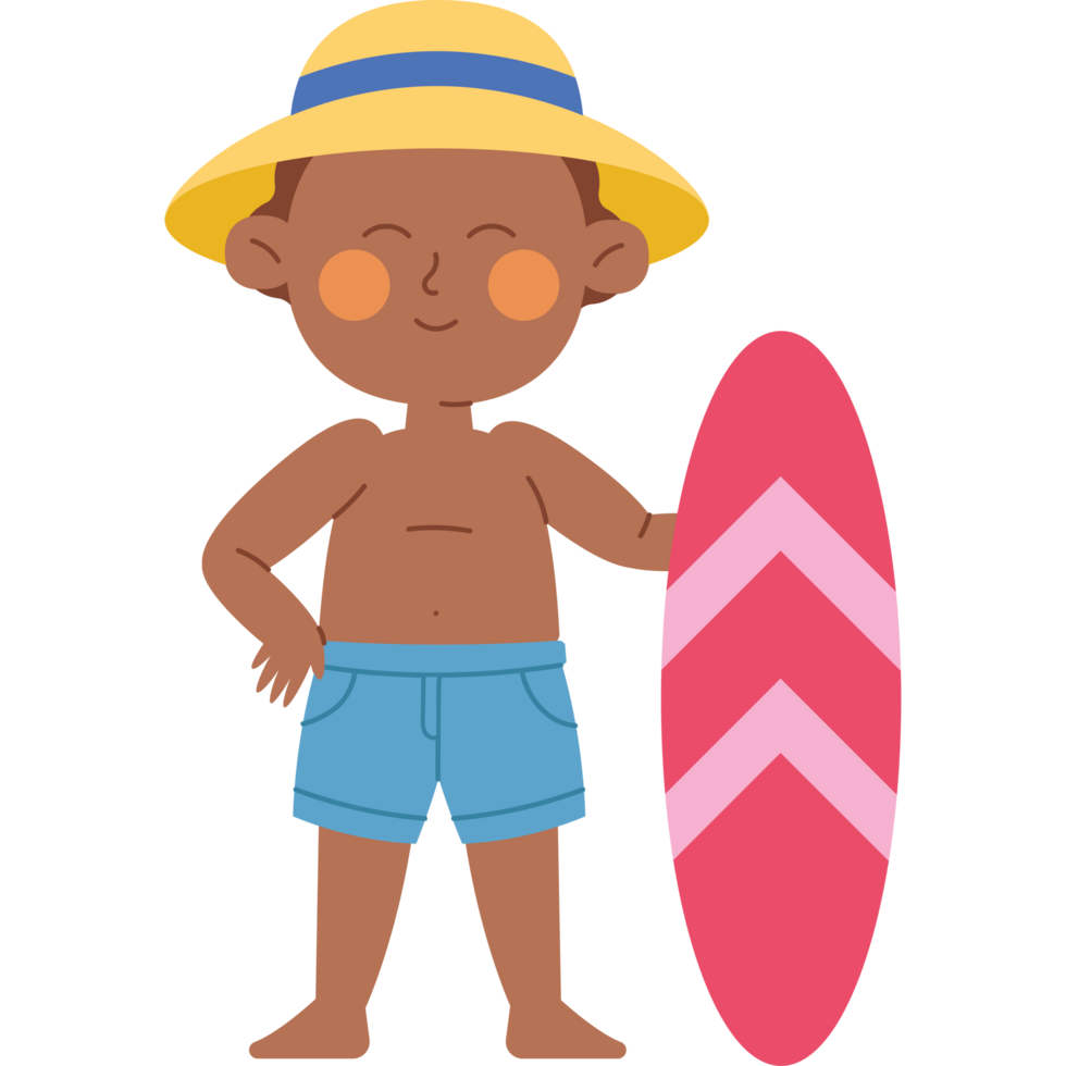 cartoon boy wearing summer clothes png