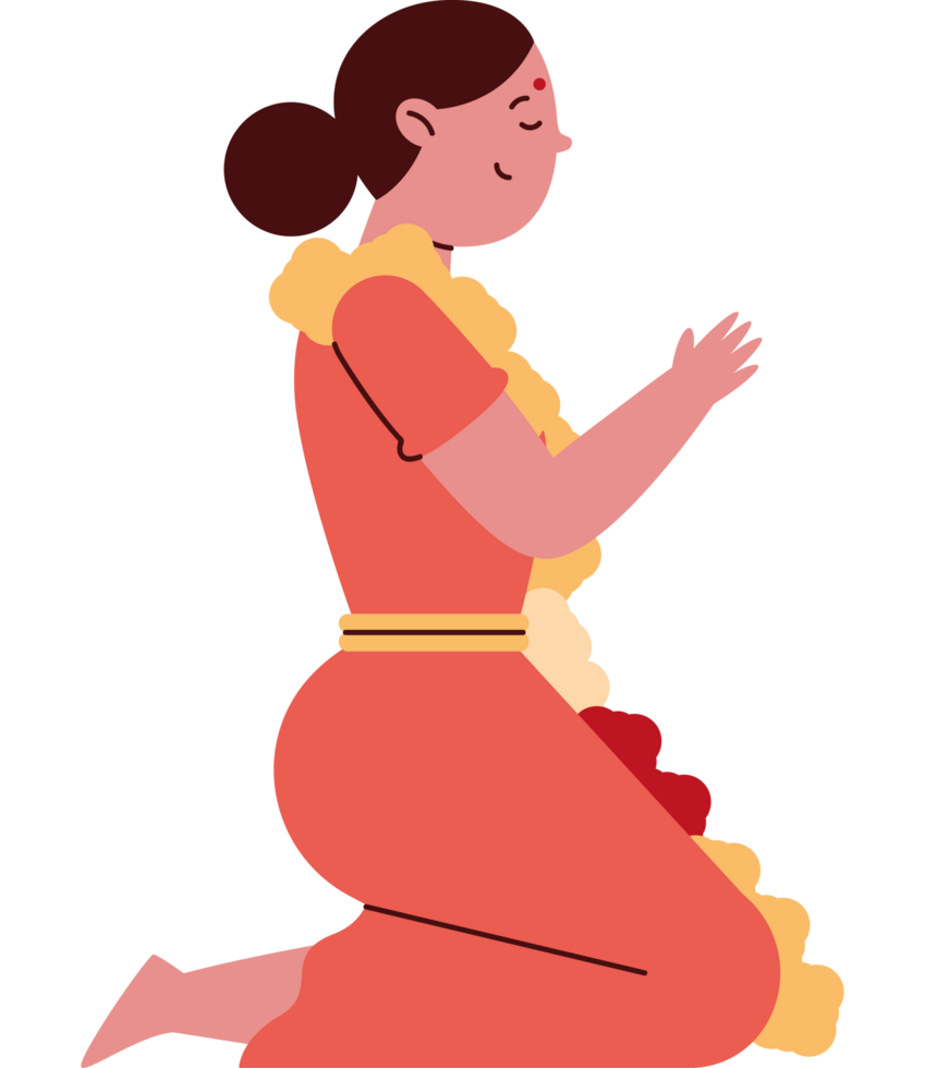 prayer woman for festival kumbh mela png