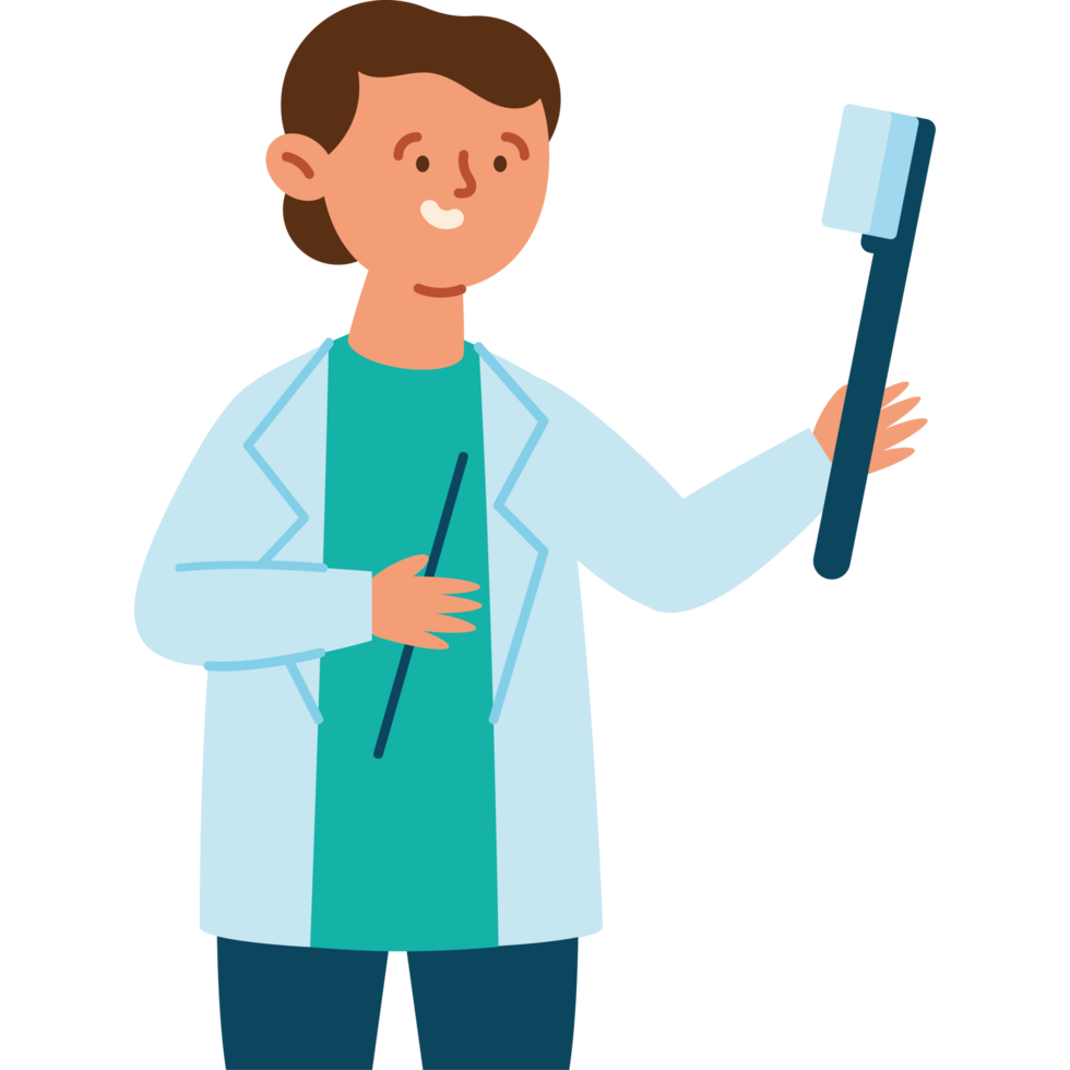 dentist man with toothbrush png