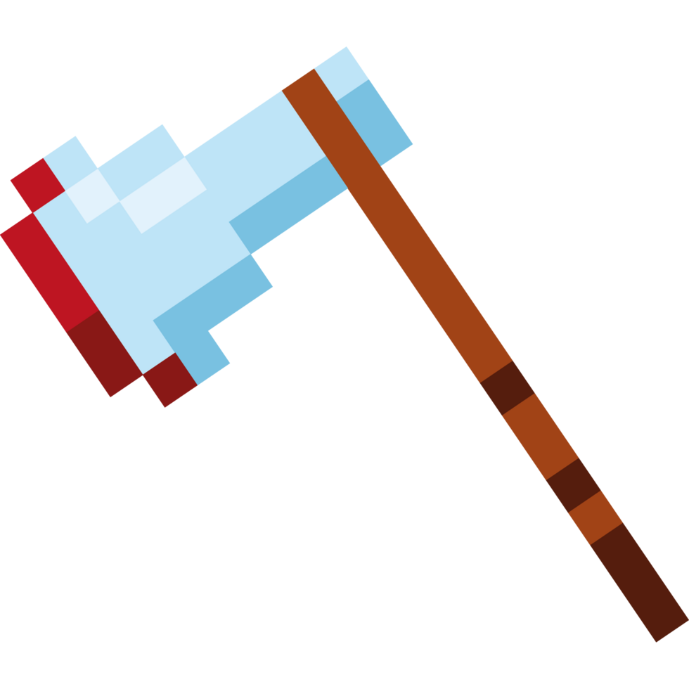 game items pixelated ax png