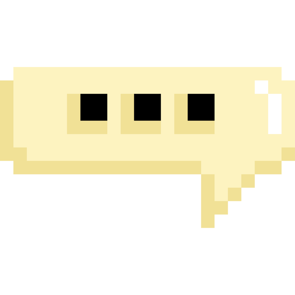 game item pixelated speech bubble png