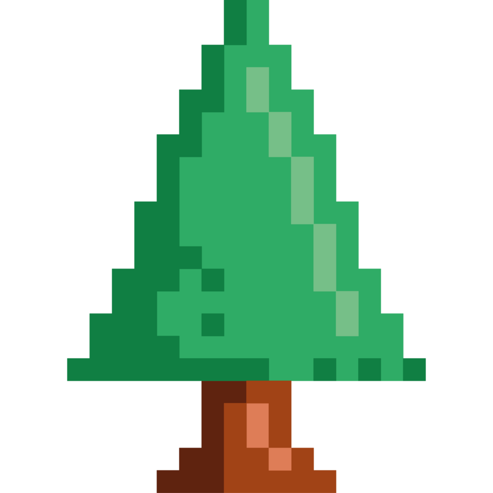 game items pixelated pine tree png