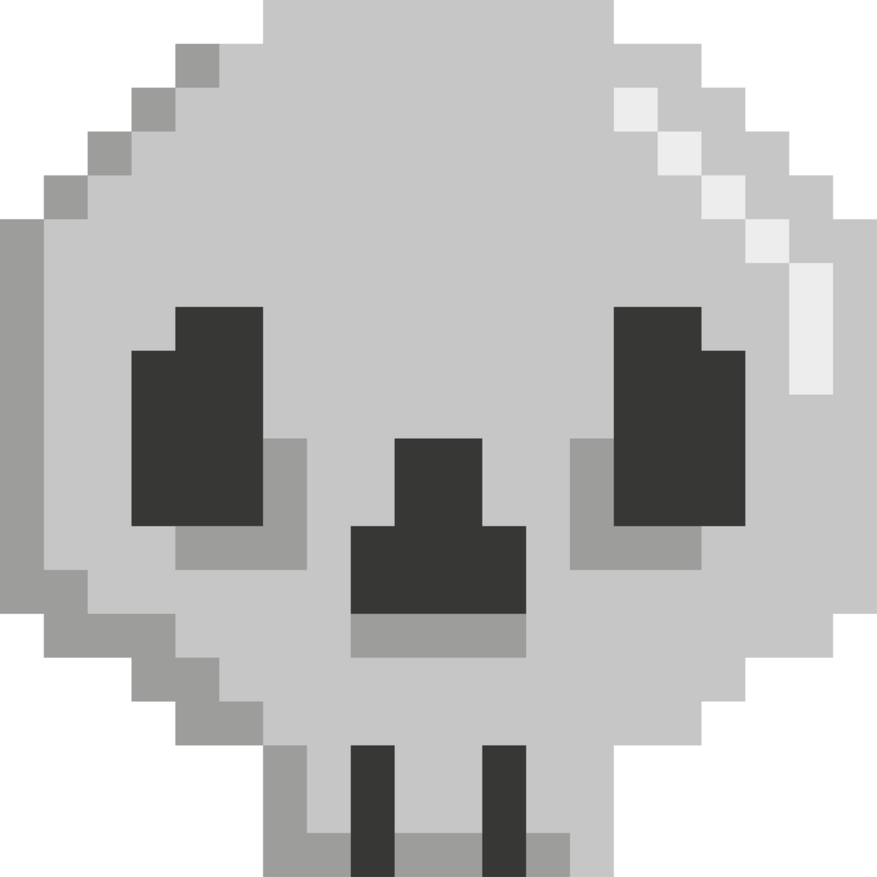 game item pixelated skull png