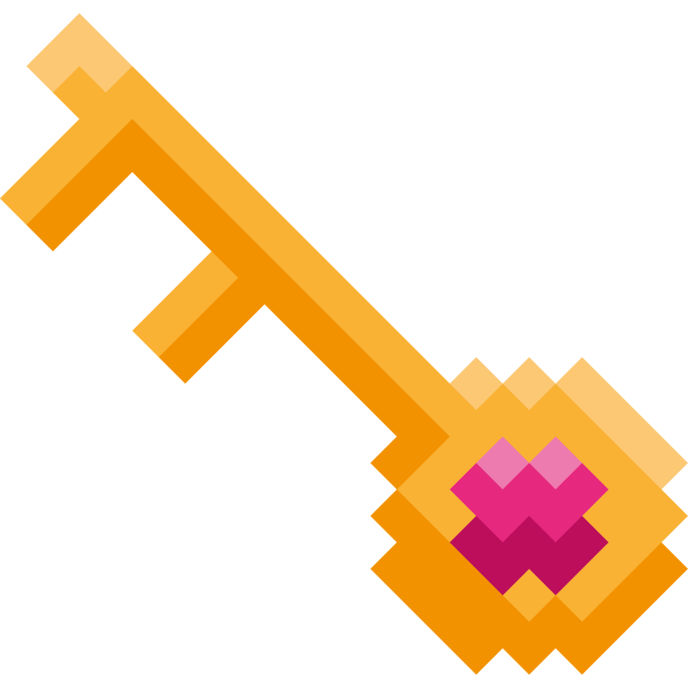 game item pixelated key png