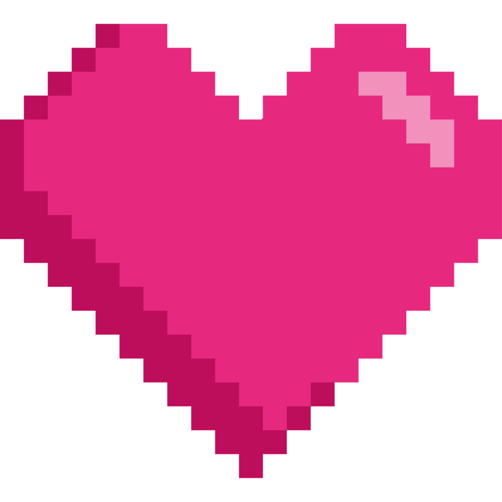 game item pixelated heart Design isolated png