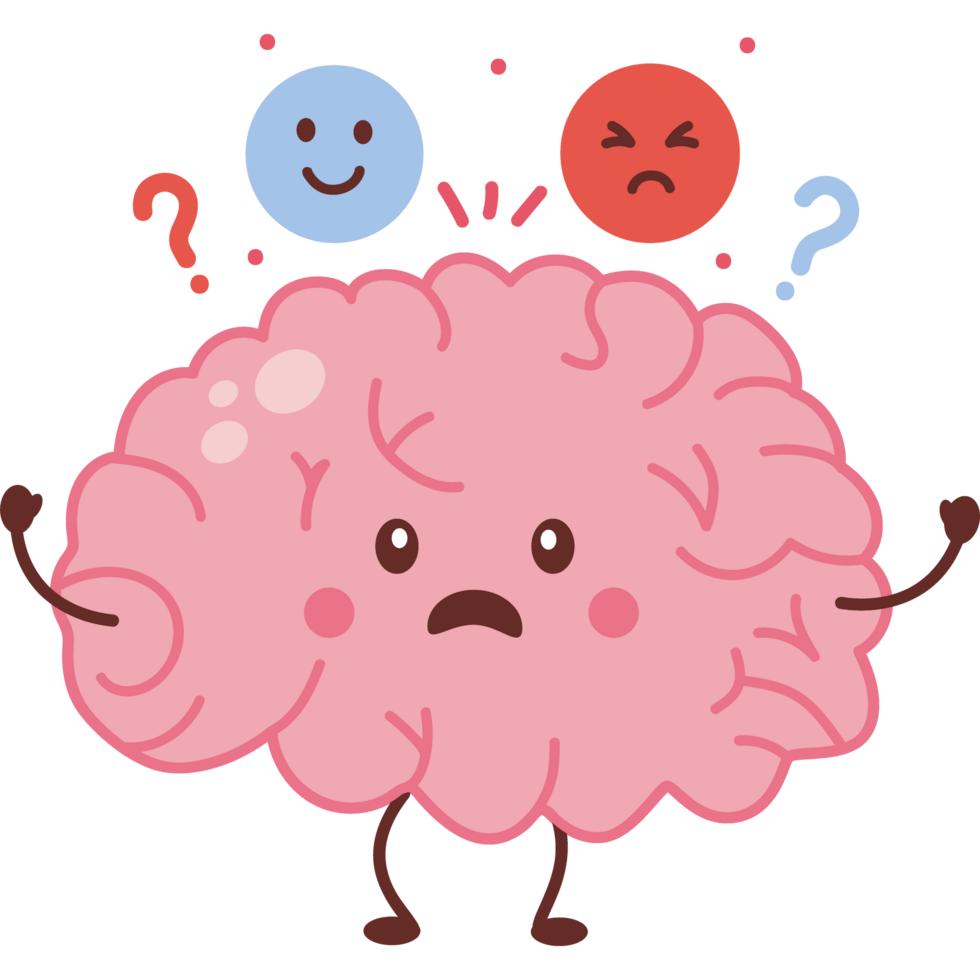 human brain confused with depression png