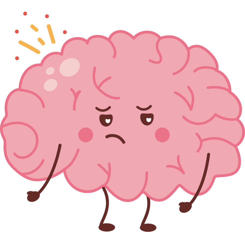human brain with depression png