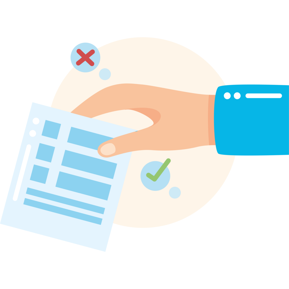 hands holding vote ballot png
