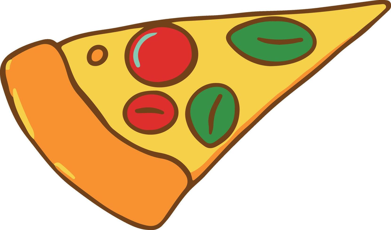 Pizza slice clip art vector