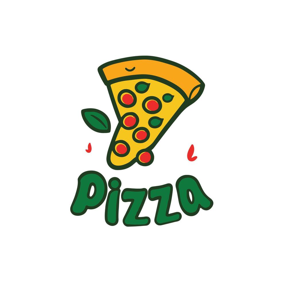 Pizza logo design vector