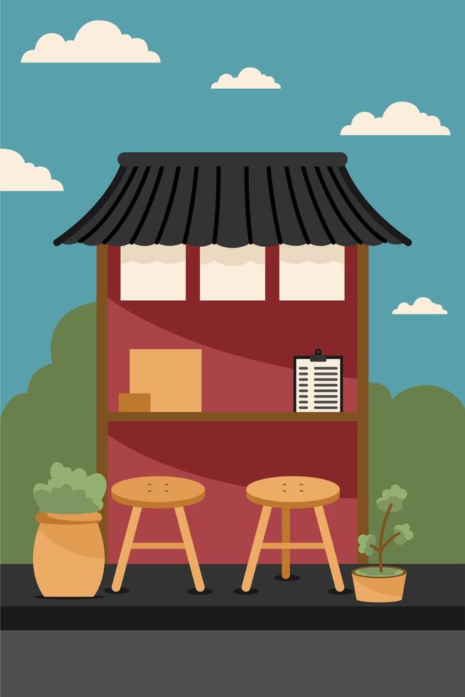 Architecture small building unique vector