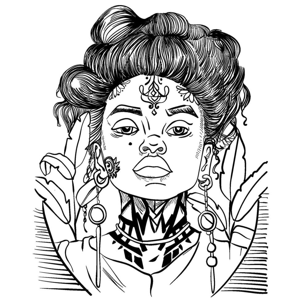 Hand drawing colouring book illustration vector