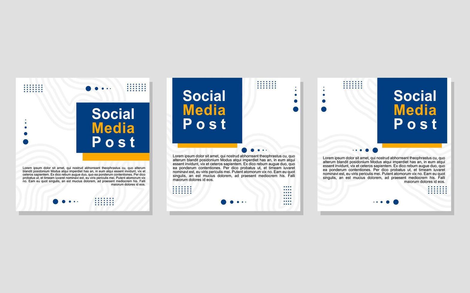 Social media post template for captivating content creation. vector