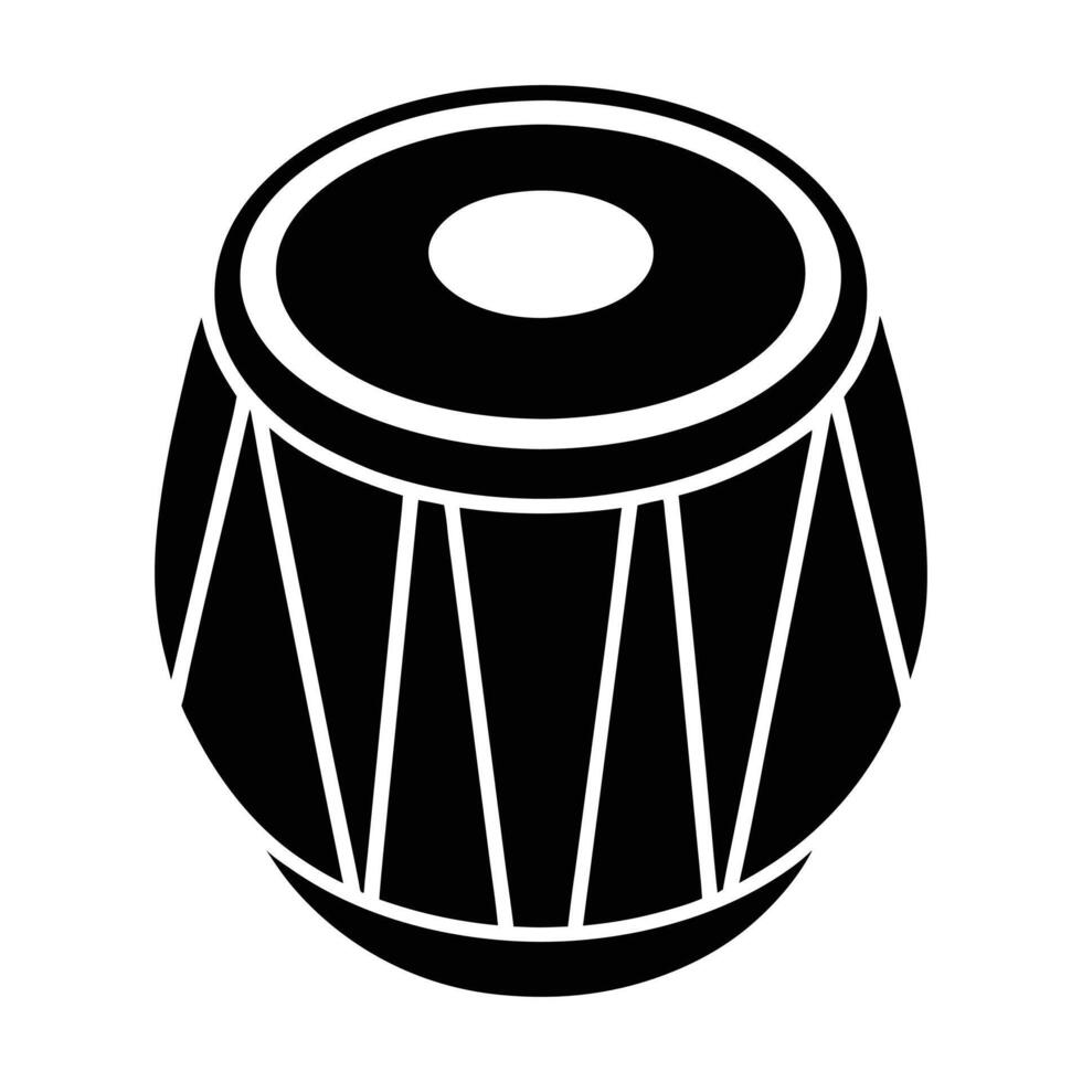a drum icon in black and white on a white background vector