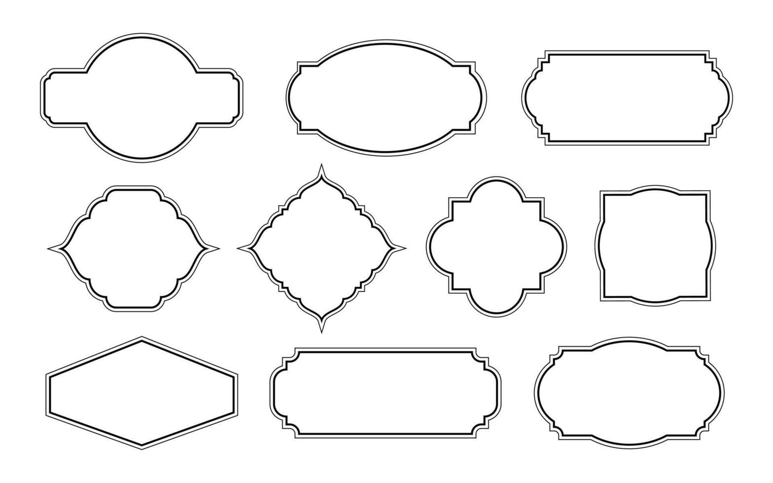 Set of decorative vintage frames vector